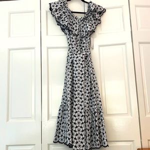 Lisa Marie Fernandez Mira White Black Poppy Dress